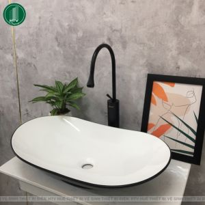Chậu Lavabo cong 2 màu - Mã SP: LC61