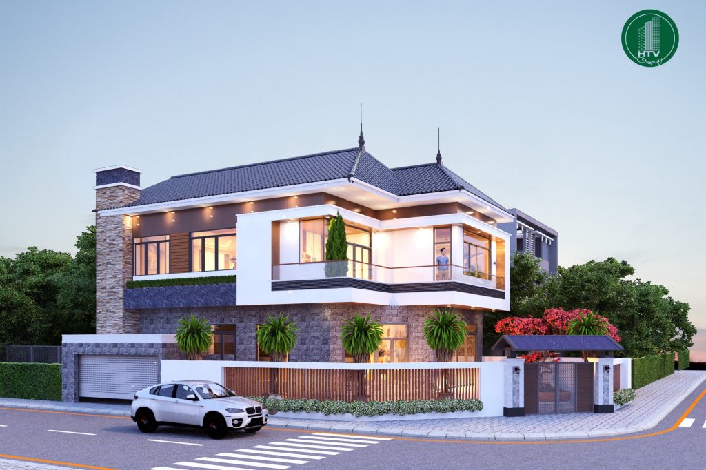 Hình ảnh 3D công trình Villa Bàu Vá