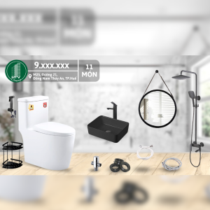 COMBO THIẾT BỊ VỆ SINH 11 MÓN